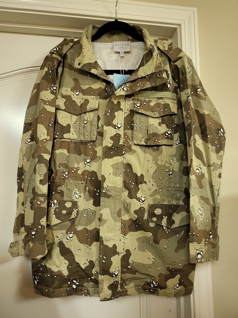 Hayden Green and Brown Camo Utility Jacket with White Speckle Size Small New Nwt